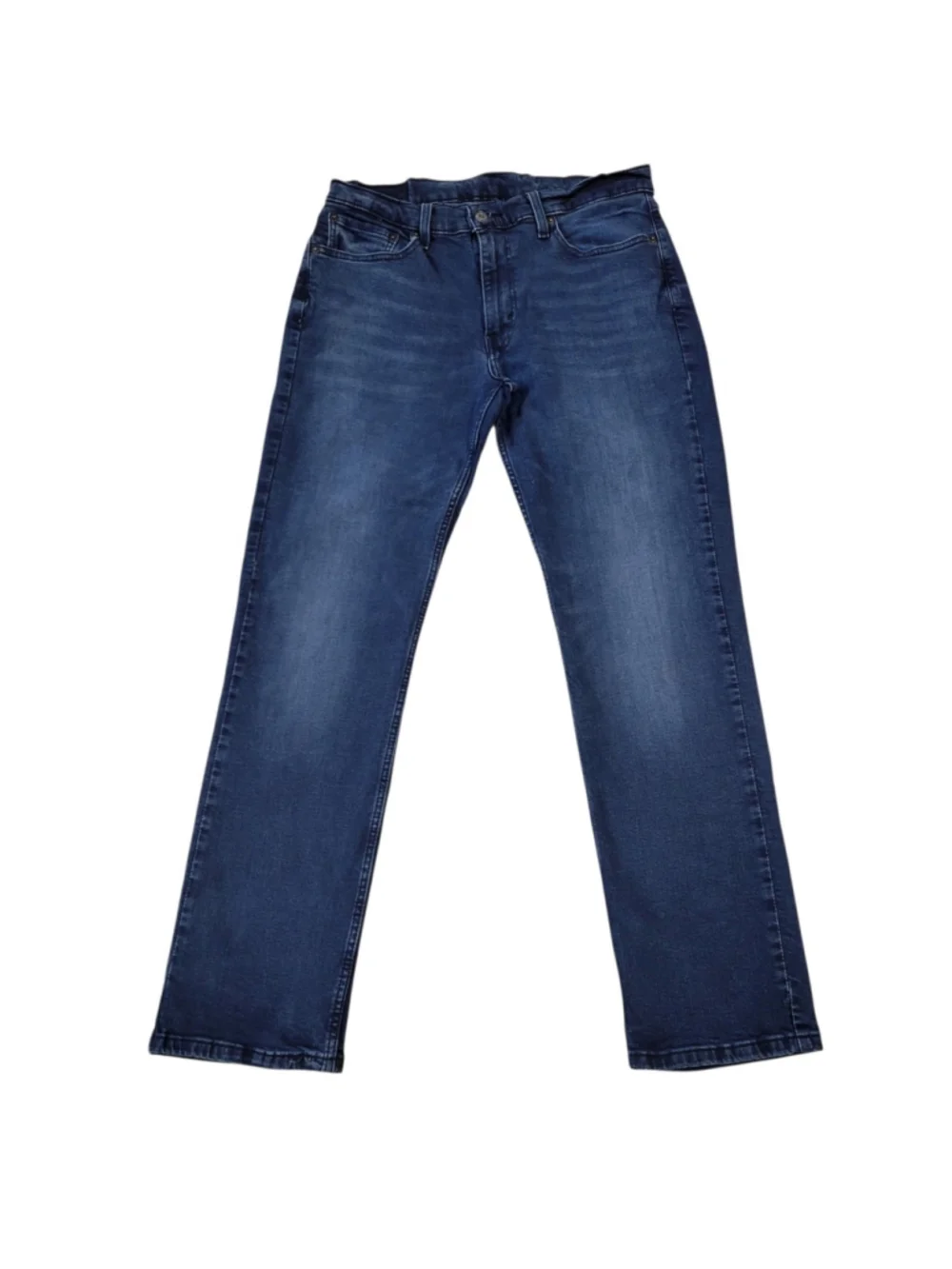 Levi's 514 Straight Cotton Elastane Blend Blue Jeans Men's Size 33/32 Pre-owned
